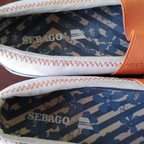 Sebago footwear for women size 7M white Blue and Orange - Picture 8 of 11
